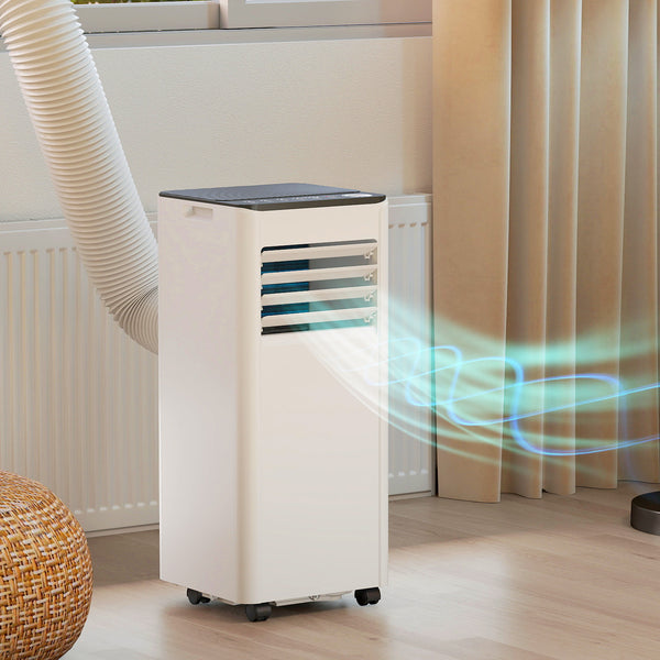 10,000 BTU Portable Air Conditioner, with Dehumidifier, Fan, and Wi-Fi Voice Remote Control, for Rooms up to 441 Sq Ft (41 m²).