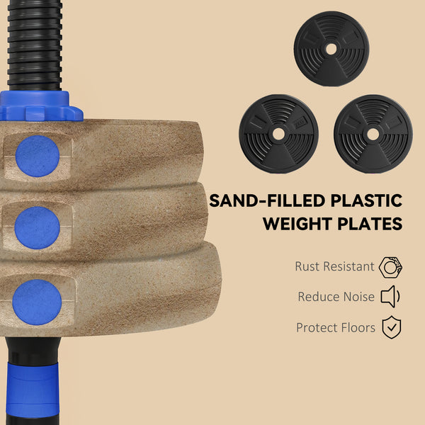 Soozier Adjustable Dumbbell Set, 3-in-1 Weights Dumbbell Set for Home Gym, 55lb Free Weights with Connector and Non-Slip Grip