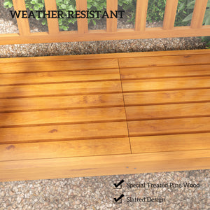 Banc en bois avec table centrale relevable pouvant accueillir 2 à 3 personnes