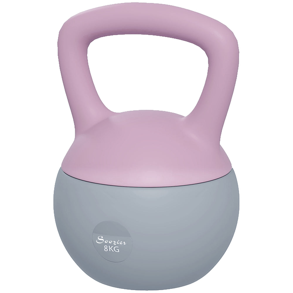 Kettlebell de 18 lb avec poignée antidérapante et base stable – Violet