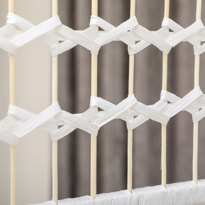 Cloison de séparation pliable à 6 panneaux en fibre ondulée, blanc