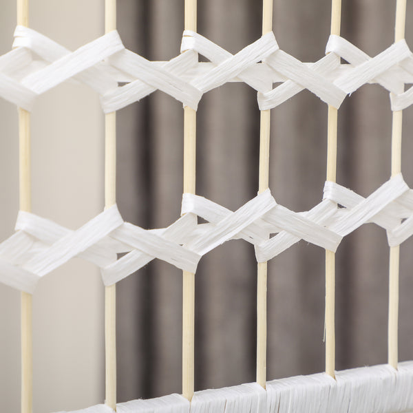 Cloison de séparation pliable à 6 panneaux en fibre ondulée, blanc