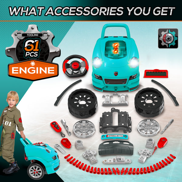Car Maintenance Playset, Blue