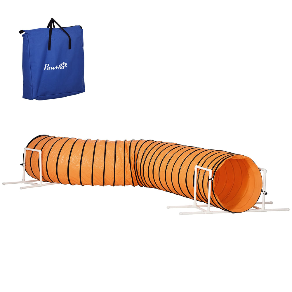 Tunnel pour chien avec sac de transport, orange