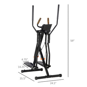 Vélo elliptique avec quatre niveaux de résistance, écran LCD et capteur de fréquence cardiaque