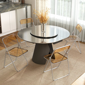 Lot de 4 chaises pliantes transparentes en acrylique