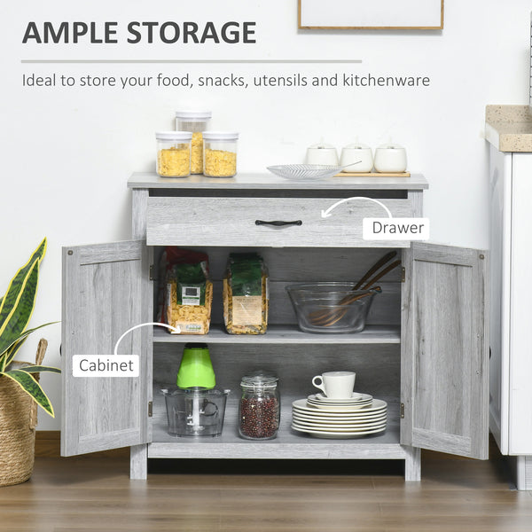 Buffet de style ferme avec portes coulissantes de style grange, finition gris veiné