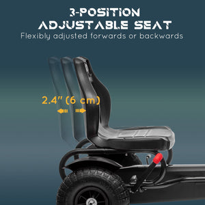 Children's pedal go-kart, black