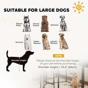 Heavy-Duty 6-Panel Dog Playpen with Door and Strap