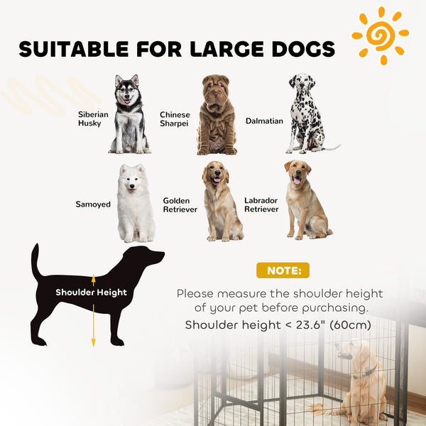 Heavy-Duty 6-Panel Dog Playpen with Door and Strap