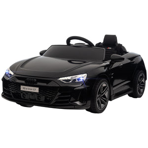 Voiture électrique pour enfants, 12 V, 5 km/h, avec suspension, klaxon, noire