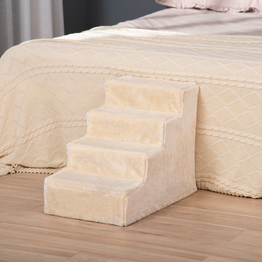 4-Step Pet Ramp with Removable Cover, Beige