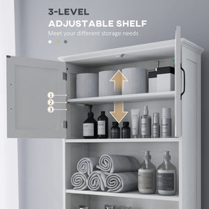 Meuble de rangement moderne avec étagères ouvertes et armoire à double porte, blanc
