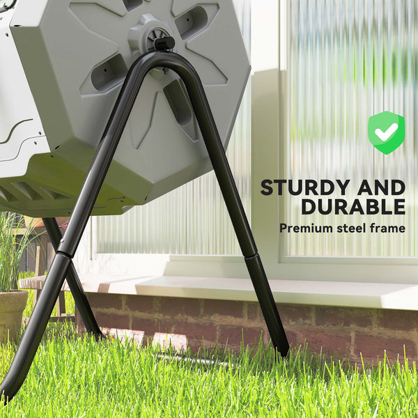 Composteur rotatif, 163 litres (43 gallons), portes coulissantes,