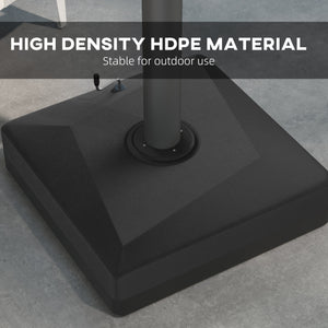 Pied de parasol déporté avec roue de levage