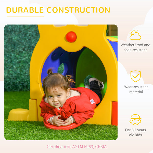 Tunnel en forme de chenille pour enfants de 3 à 6 ans, multicolore