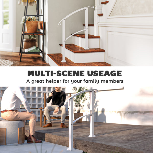 Rambardes de marches extérieures, blanc