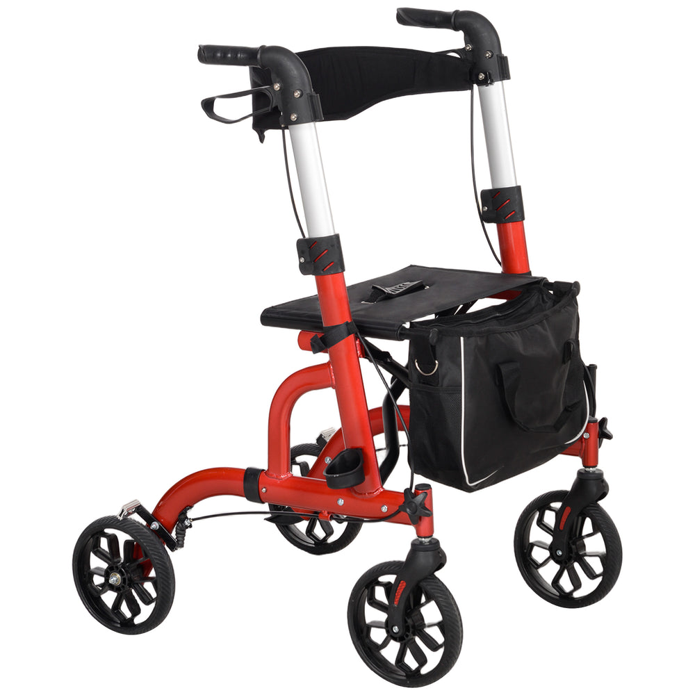 Senior Walker with 8-inch Wheels Red