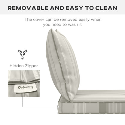 Coussins de remplacement, lot de 4, pour chaise de patio, intérieur et extérieur, gris