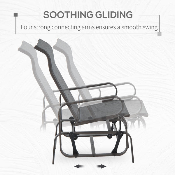 Fauteuil à bascule, marron/gris
