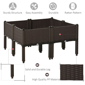 Potager surélevé 4 pièces en PP