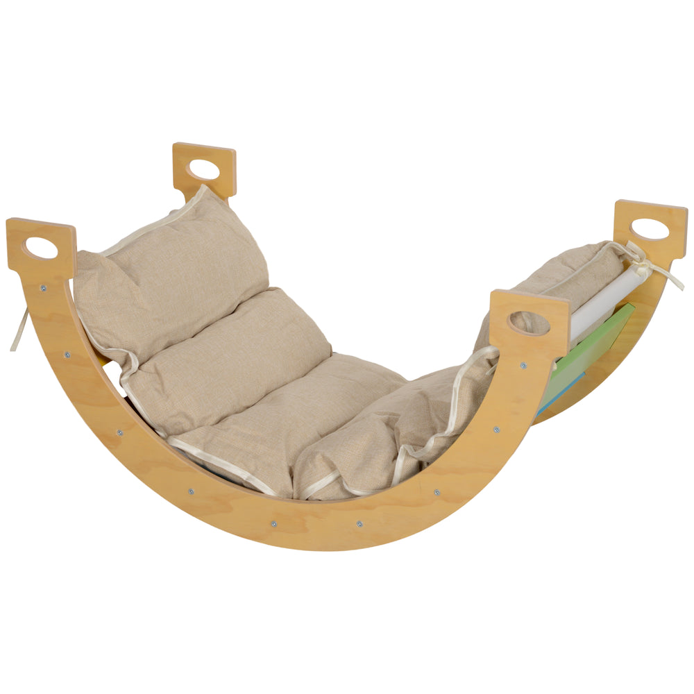 Jouet d'escalade en bois 3 en 1 avec coussin