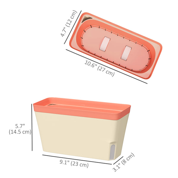 Lot de 3 pots de fleurs à arrosage automatique