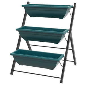 Jardinière verticale surélevée à 3 niveaux avec 3 bacs