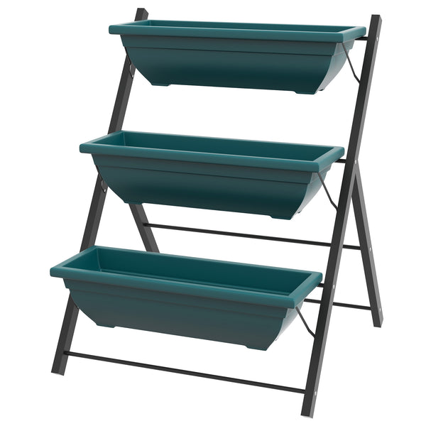 Jardinière verticale surélevée à 3 niveaux avec 3 bacs