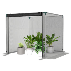 Galvanized steel plant cage with zippered door