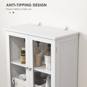 Armoire haute de salle de bain 67 po, blanche