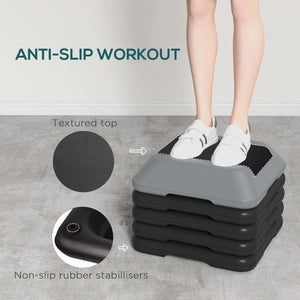 Stepper réglable en hauteur à 5 niveaux, gris