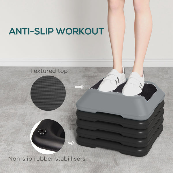 Stepper réglable en hauteur à 5 niveaux, gris