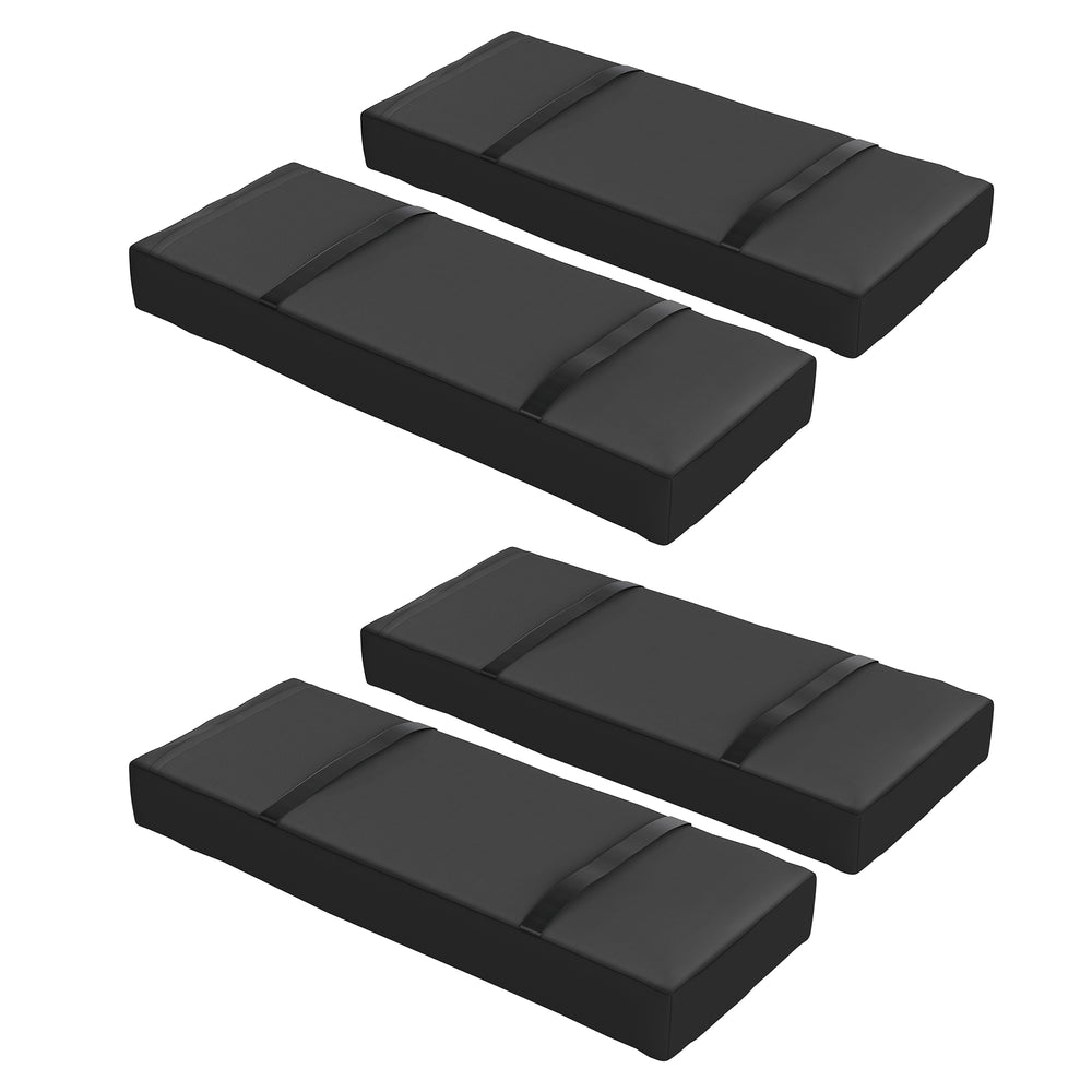 Lot de 4 sacs de lestage pour pied de parasol avec poignées, noir