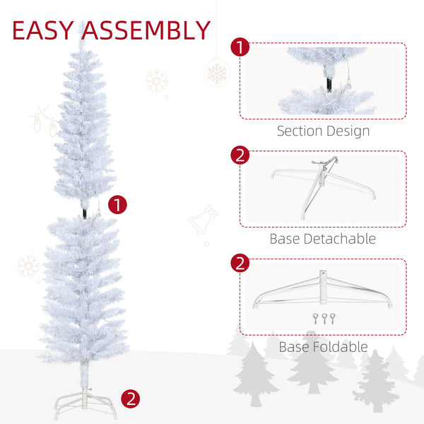 Sapin de Noël artificiel pré-éclairé de 6 pieds de haut avec 100 LED