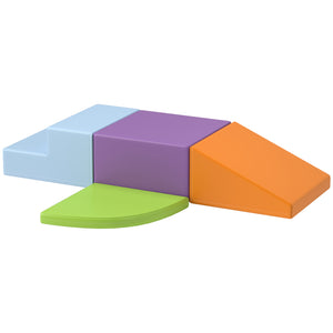 Ensemble de jeu en mousse souple 4 pièces pour grimper et ramper, multicolore