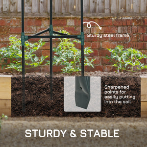 Lot de 3 support pour plants de tomates de 183 cm, pour légumes, fleurs et fruits grimpants, vert foncé