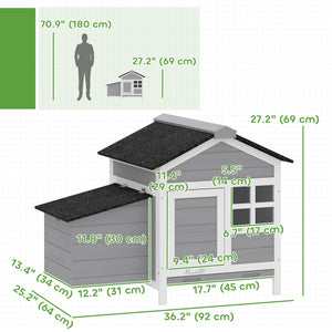 Poulailler en bois avec nichoir et plateau métallique amovible