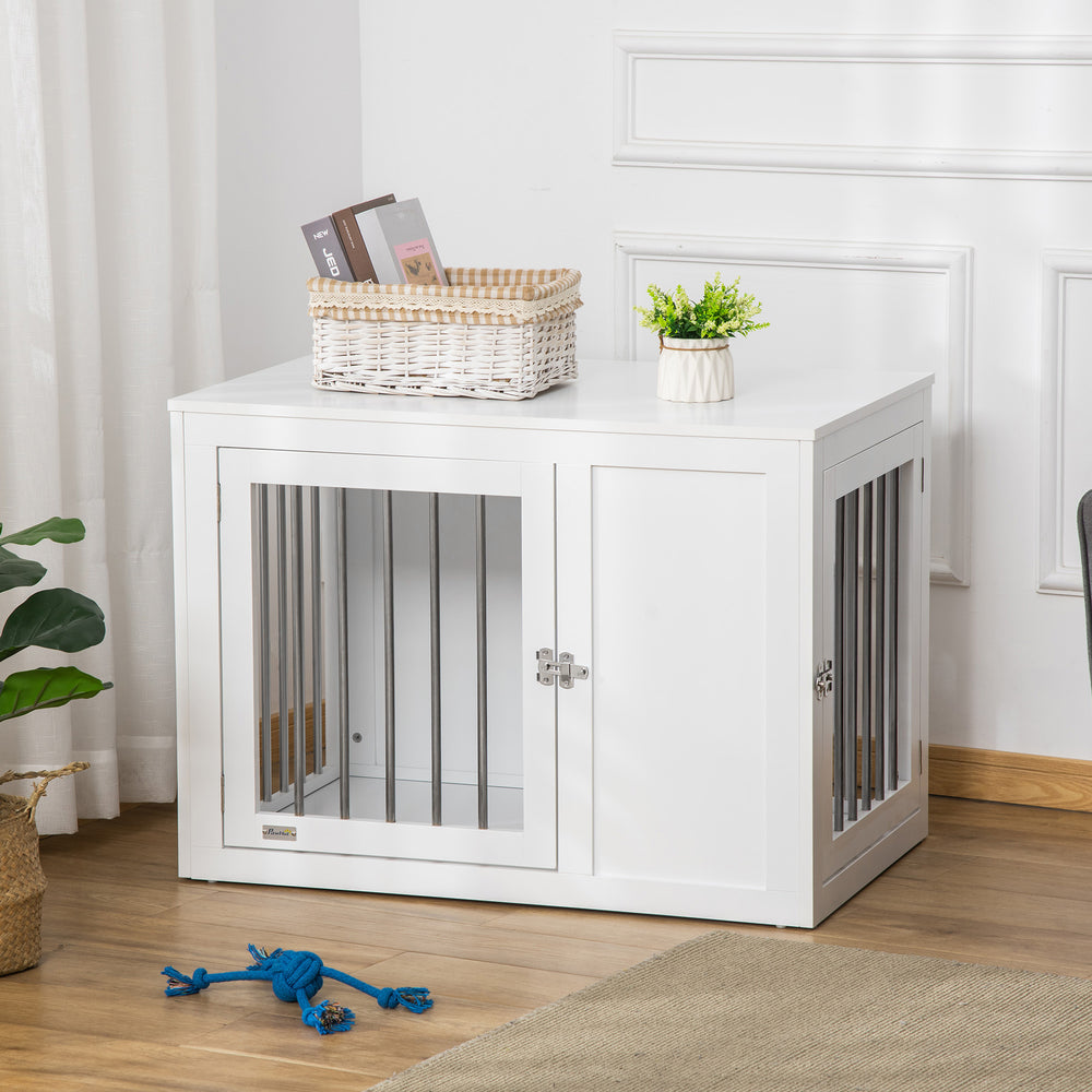 Cage with two lockable doors, white
