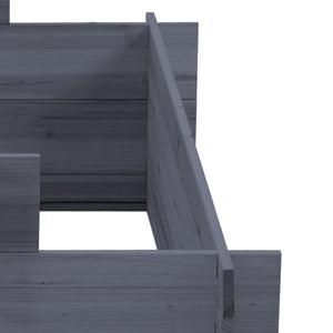 Jardinière surélevée en bois à 3 niveaux, gris