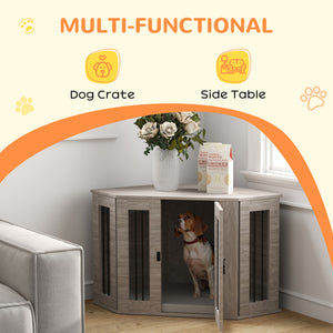 Meuble cage de 41 pouces avec coussin, gris