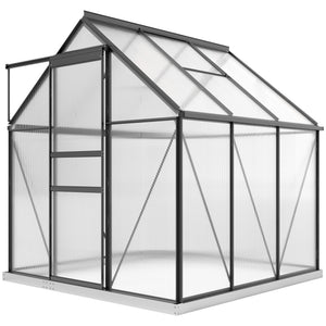 Polycarbonate greenhouse with adjustable roof ventilation