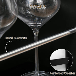 Bar table with 3 storage shelves, black