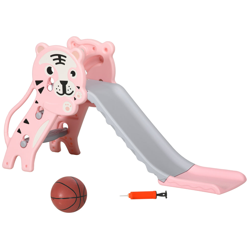 Toboggan 3 en 1 pour tout-petits motif lion rose