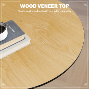 Round table with steel frame