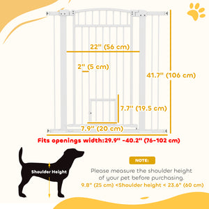 Extra Wide Pet Gate with Small Door