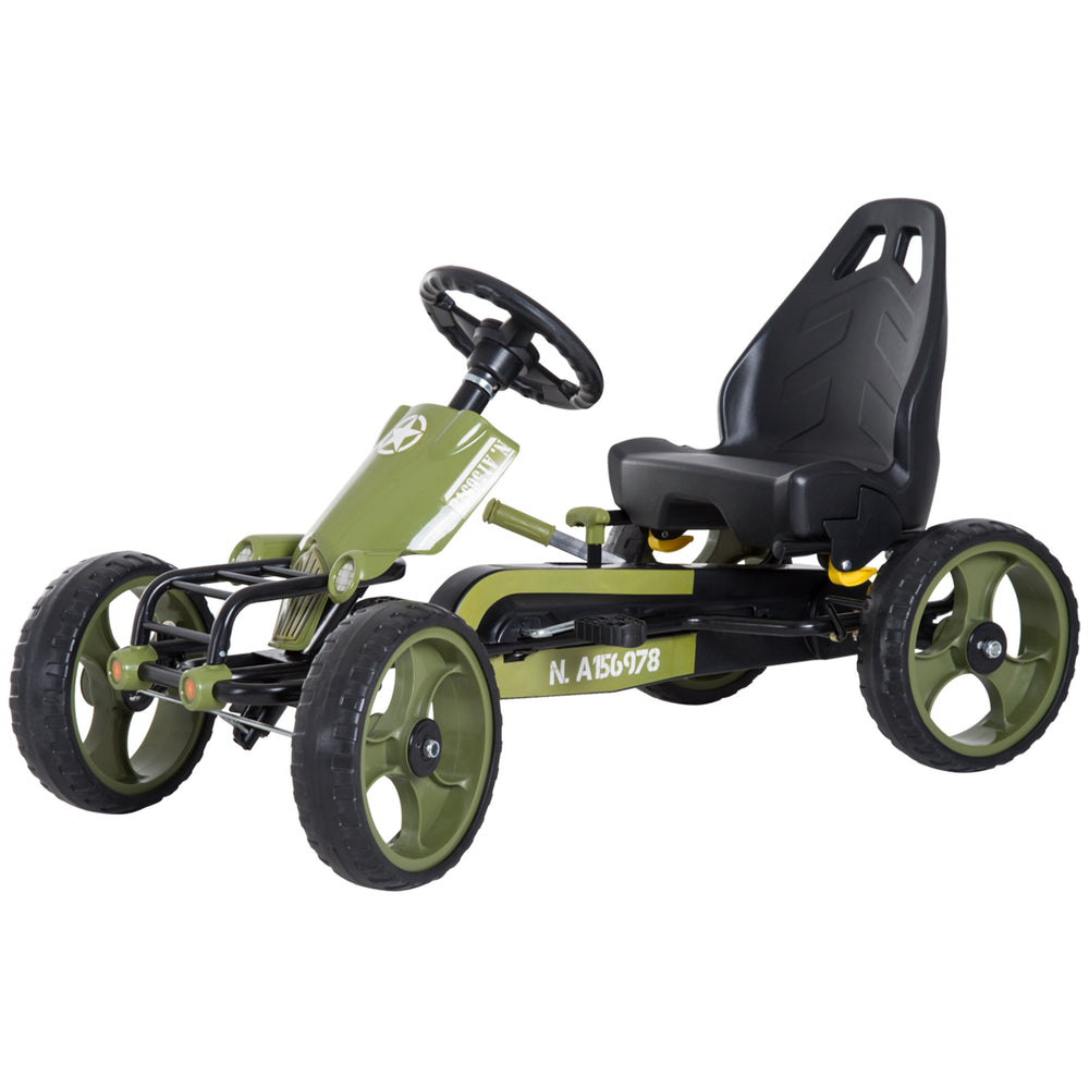 Kart à pédales avec siège réglable vert