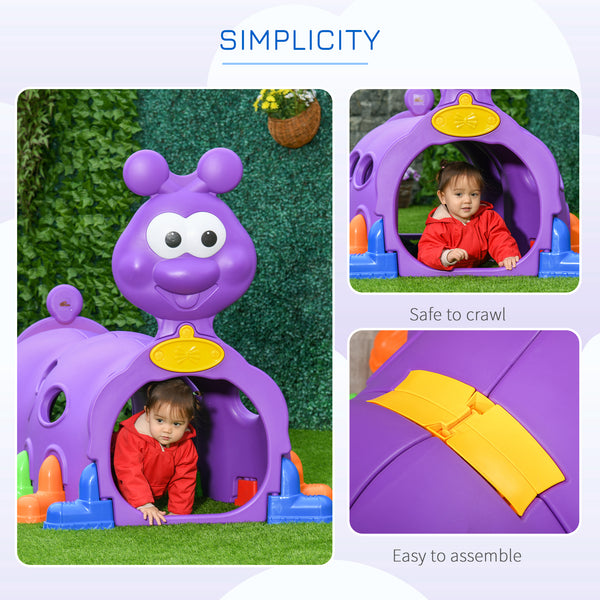 Tunnel Lion pour enfants de 3 à 6 ans, violet