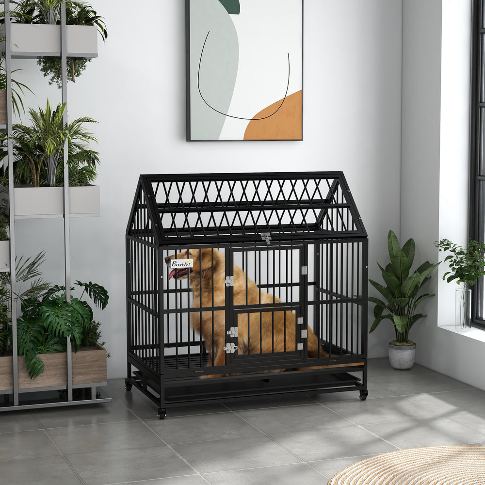 Robust 49" cage with removable tray, doors and opening roof