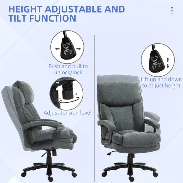 Sturdy office chair, grey